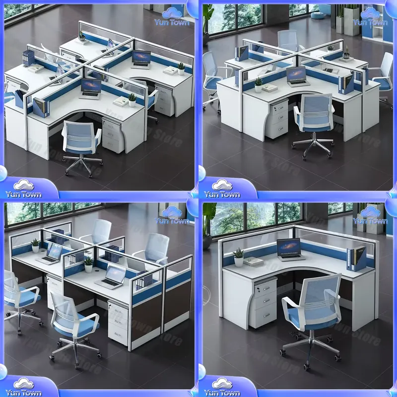 Desk Setup Workspace - Modern open modulair bureau voor 4
