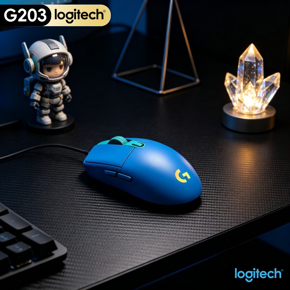 Logitech Mouse G203 - Logitech G203 Bedrade Gamingmuis Soepele Bediening