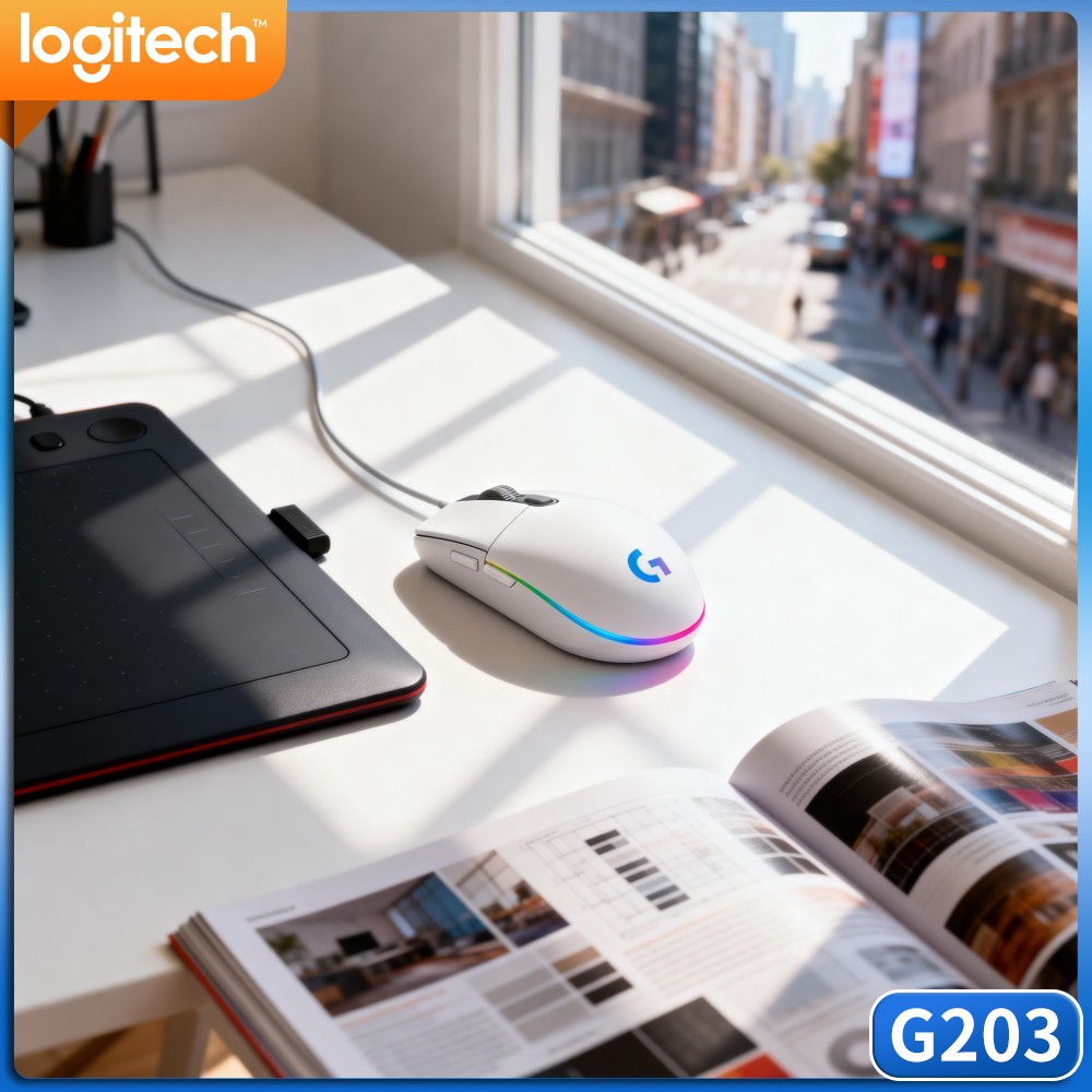 Logitech Mouse G203 - Logitech G203 Bedrade Gamingmuis met heldere