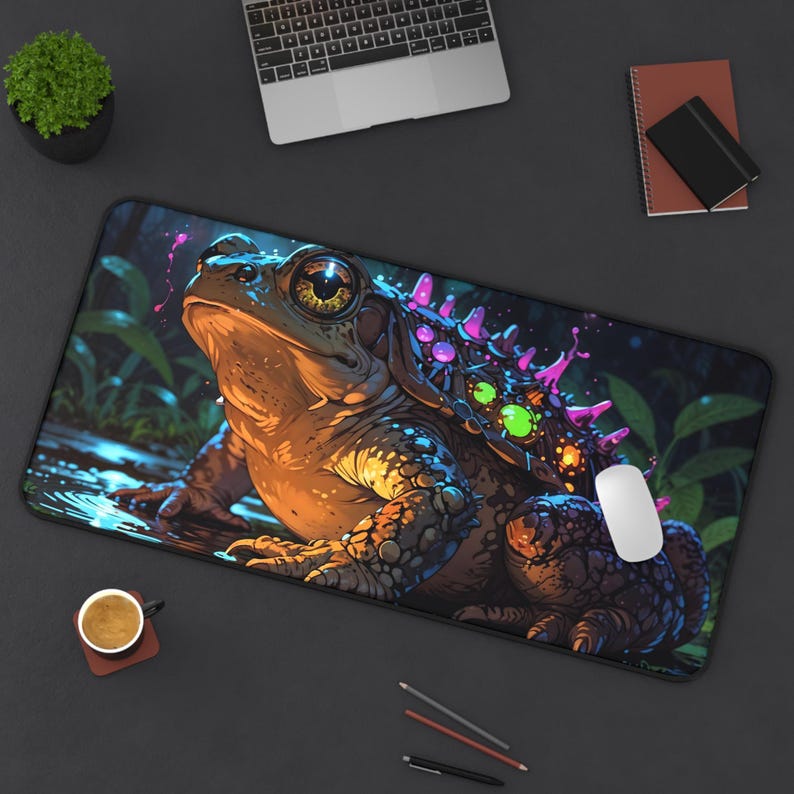 Leuke hemelse kikker bureaumat - Desk Setup Workspace recensie en prijs