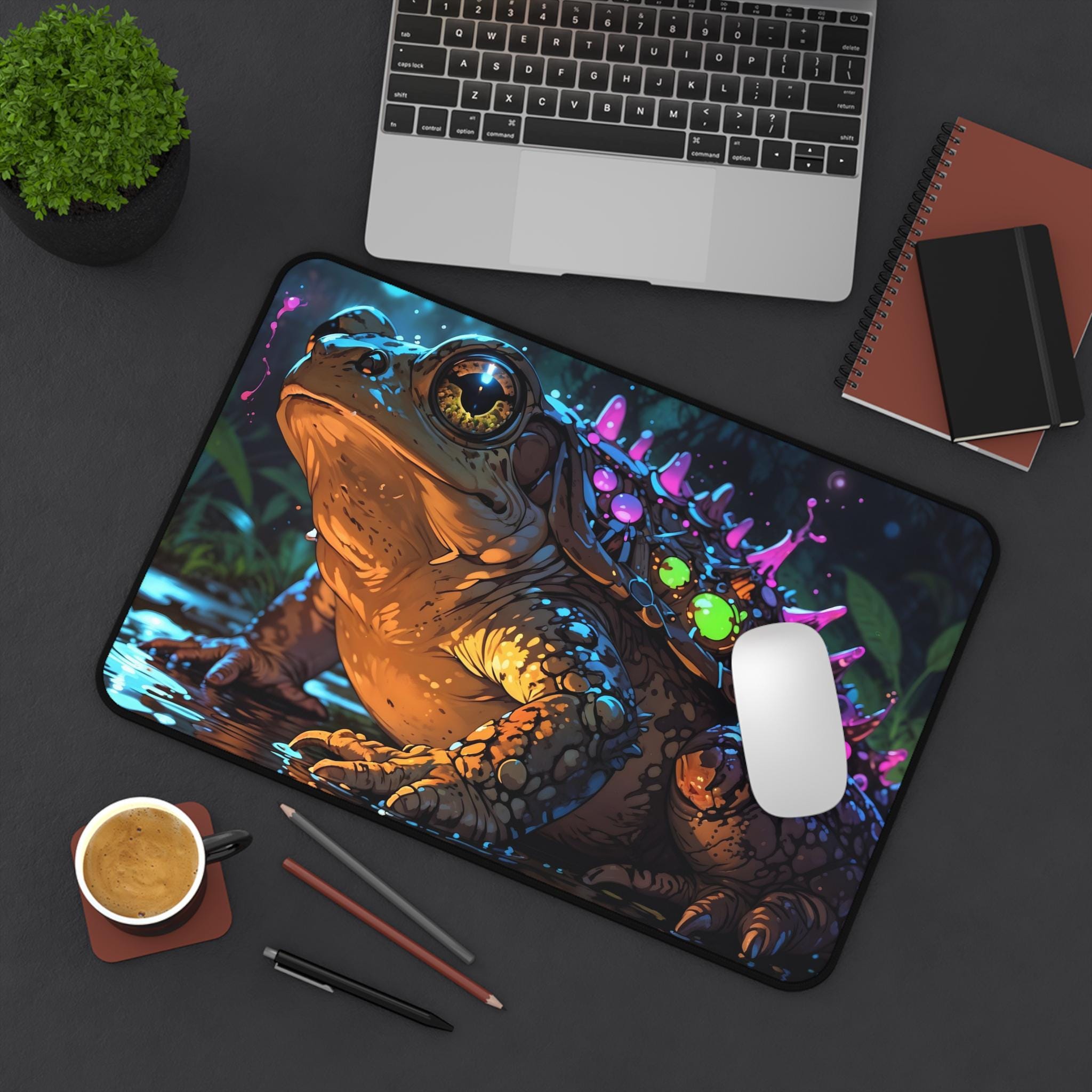 Leuke hemelse kikker bureaumat - Desk Setup Workspace recensie en prijs