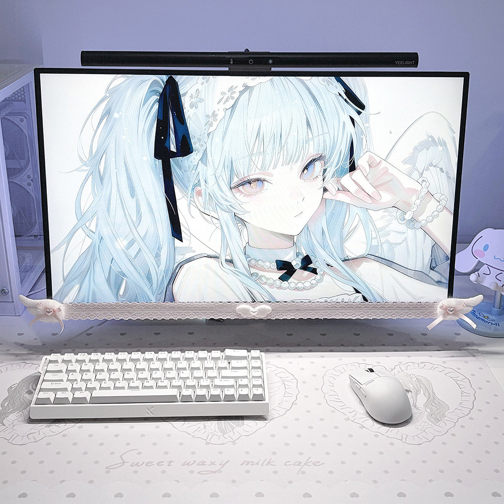 Nieuwe schermdecoratie witte k - Desk Setup No Computer recensie en prijs