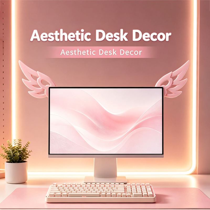 Kawaii 3D-vleugeldecoratie voo - Desk Setup No Computer recensie en prijs