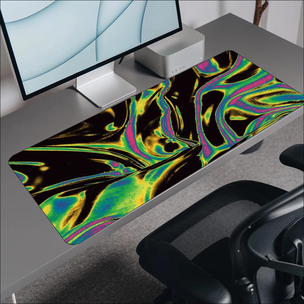 Kleurrijk vloeibaar swirlpatro - Desk Setup Workspace recensie en prijs