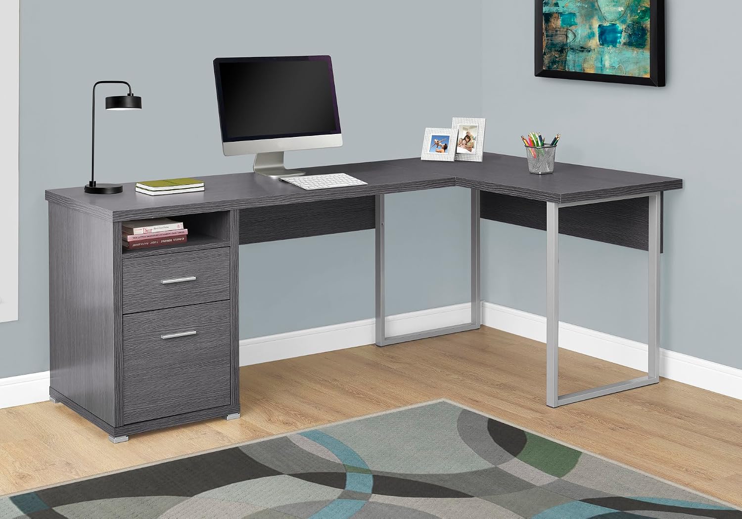 I 7257 Computerbureau, thuiska - L Shaped Desk Setup recensie en prijs
