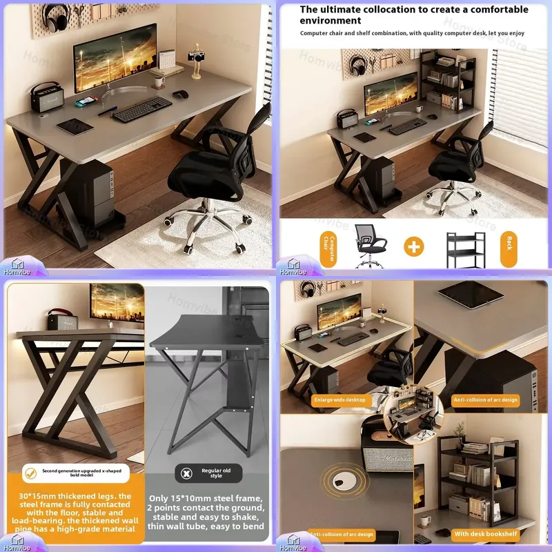 Modern houten computerbureau v - L Shaped Desk Setup recensie en prijs